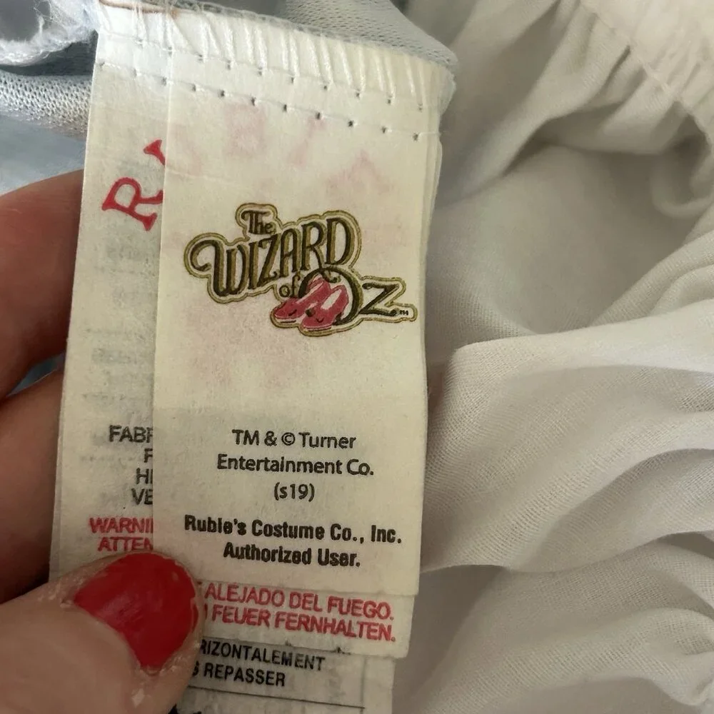 Wizard Of Oz Dorothy Dress Medium Girls Check Costume Cottagecore Halloween - Picture 8 of 8